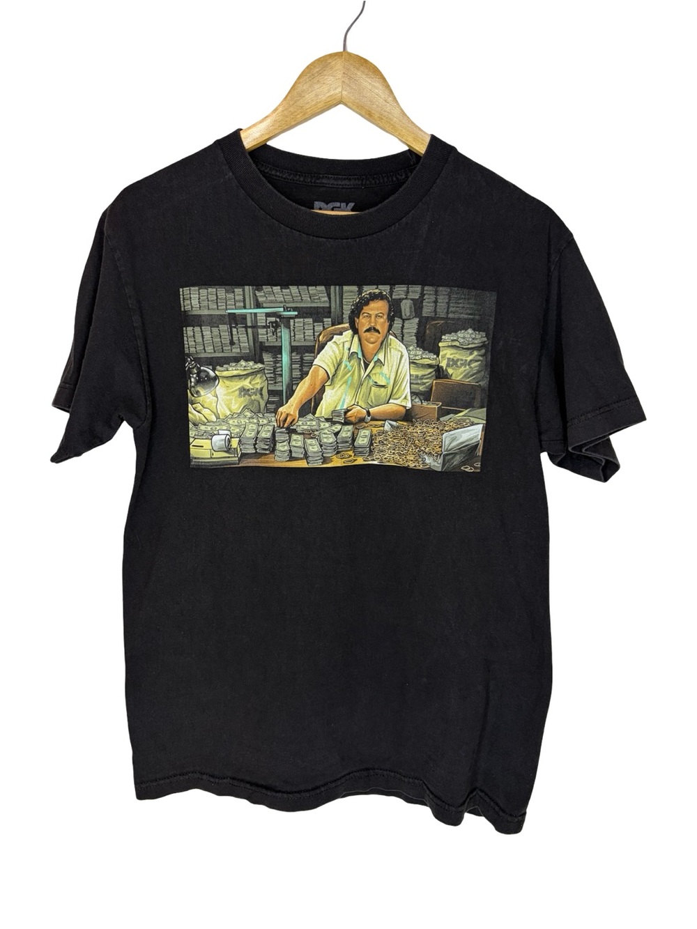 DGK Pablo Escobar black short sleeve t shirt size medium